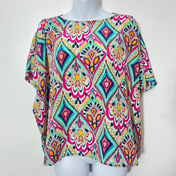 Lilly Pulitzer Crown Jewels Trace Silk Top XS - Picture 1 of 7